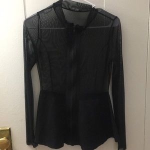 Fashion Nova Black Sheer Sexy Top Size L